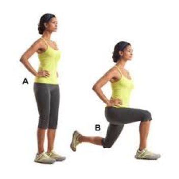 woman doing lunges